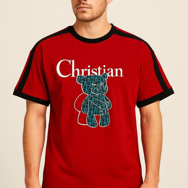Christian Bear Graphic Men’s T-Shirt – Casual Streetwear Style