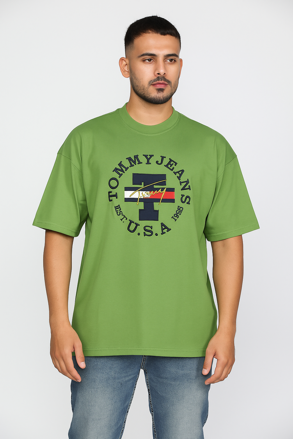 Tommy Green Logo T-Shirt for Men – Heritage Graphic Tee